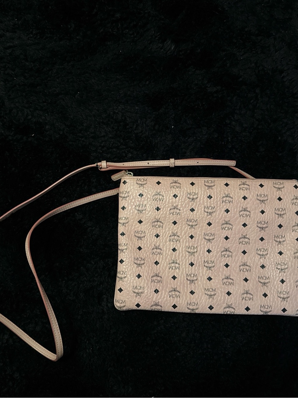 MCM Pink Monogram Crossbody Bag